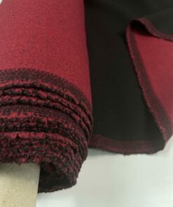 Двухсторонняя красно-черная пальтовая ткань из Италии