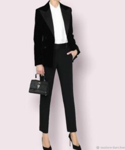 Черная костюмная ткань Prada из Италии