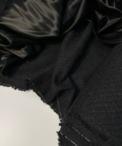 Черная костюмно-плательная ткань шанель