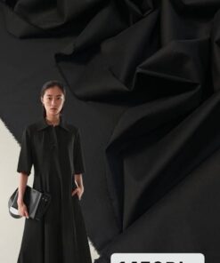 Черный костюмный хлопок с эластаном трендовые ткани купить онлайн с доставкой