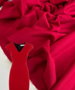 Итальянское мягкое джерси малинового цвета в розницу и оптом купить недорого