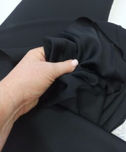 Чёрное плотное кади из Италии купить в розницу недорого