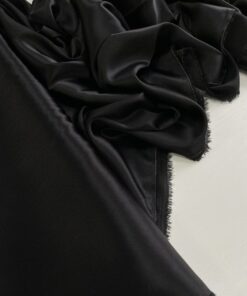 Атласный черный шелк из Италии купить в интернет-магазине в Москве