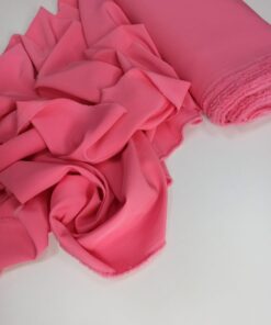 Костюмно-плательная поливискоза розового кораллового цвета в розницу и оптом купить недорого