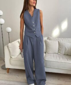 Серо-голубая костюмно-плательная поливискоза в розницу и оптом купить недорого