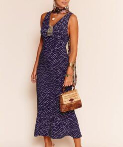 Итальянский темно-синий 100% хлопок в горошек купить в интернет-магазине в Москве