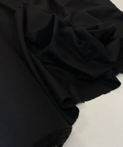 Черная Итальянская пальтовая шерсть средней плотности интернет магазин с доставкой по всей РФ