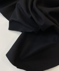 Черная Итальянская пальтовая шерсть средней плотности купить в интернет-магазине в Москве