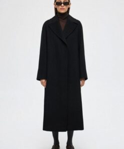 Черная Итальянская пальтовая шерсть средней плотности в розницу и оптом купить недорого