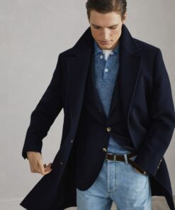 Темно-синяя Итальянская пальтовая шерсть популярные ткани 2024 года из пинтерест