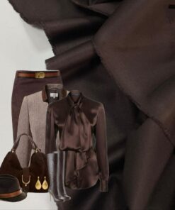 Коричневая пальтовая ткань со стока Max Mara купить недорого в интернет-магазине в Москве в розницу по оптовой цене