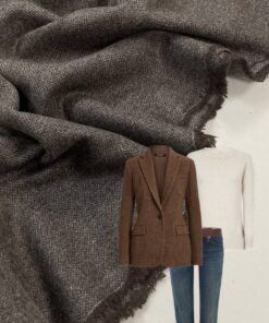 Костюмная коричневая шерсть в клетку от Hugo Boss купить в интернет-магазине в Москве