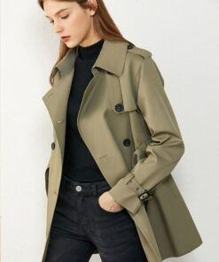 Фисташковый тренчевый хлопок в рубчик со стока Burberry купить в интернет-магазине в Москве