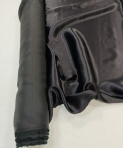 Итальянская черная атласная плотная подкладка в розницу и оптом купить недорого