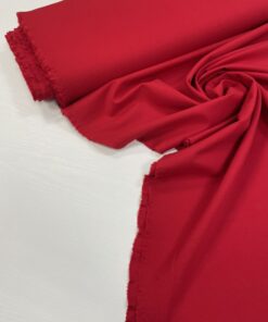 Итальянский трикотаж джерси яркого красного цвета от Max Mara купить в розницу недорого