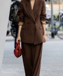 Костюмная поливискоза от Max Mara цвета молочный шоколад купить в интернет-магазине в Москве