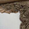 Темно бежевая ткань с пайетками на сетке трендовые ткани купить онлайн с доставкой