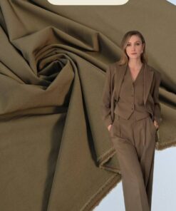 Костюмная шерсть темно-бежевого цвета (табачный)