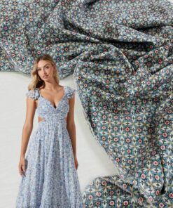 Хлопковый батист Max Mara с мелким принтом калейдоскопа популярные ткани 2024 года из пинтерест