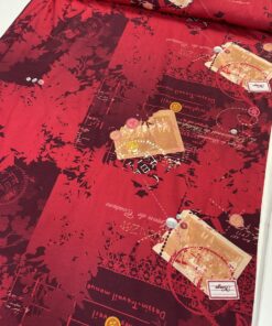 Красно-бордовый трикотаж с принтом из Италии интернет магазин с доставкой по всей РФ