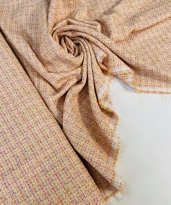 Бело-оранжевая костюмная ткань шанель популярные ткани 2024 года из пинтерест