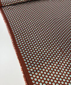 Шелковистая коричневая вискоза в мелкий горошек из Италии трендовые ткани купить онлайн с доставкой