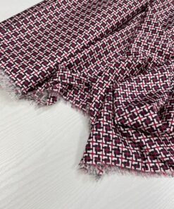 Шелковистая вискоза с абстрактным черно-красным принтом в розницу и оптом купить недорого