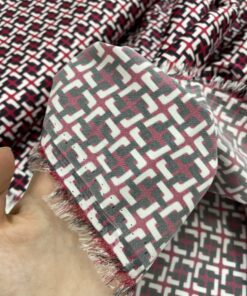 Шелковистая вискоза с абстрактным черно-красным принтом интернет магазин с доставкой по всей РФ