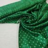 Зеленая Итальянская вискоза в мелкий горошек интернет магазин с доставкой по всей РФ