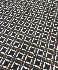 Итальянский хлопок с черно-белым принтом купить в интернет-магазине в Москве