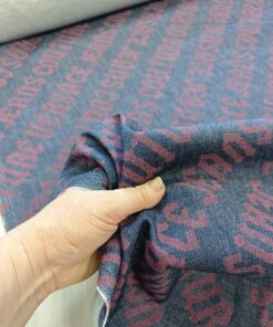 Синяя с красным принтованная джинсовая ткань популярные ткани 2024 года из пинтерест