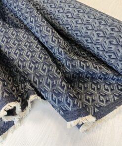 Темно-синяя принтовання джинса с принтом Goyard в розницу и оптом купить недорого