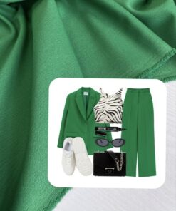 Костюмная ткань зелёного цвета из Италии популярные ткани 2024 года из пинтерест