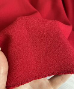 Вискоза креп красно-малиновый цвет из Италии купить в розницу недорого
