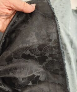 Жаккардовый черный хлопок с вискозой