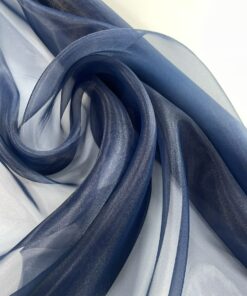 Искусственная синяя Итальянская органза в розницу и оптом купить недорого