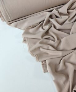 Костюмная Итальянская ткань бежево-нюдового цвета трендовые ткани купить онлайн с доставкой