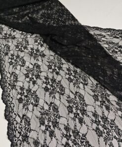 Кордовое чёрное кружево популярные ткани 2025 года из пинтерест