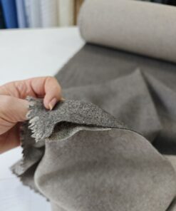 Двусторонняя бежево-коричневая шерсть для пальто купить в интернет-магазине в Москве