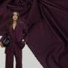 Темно-бордовая костюмная поливискоза от Max Mara купить в интернет-магазине в Москве