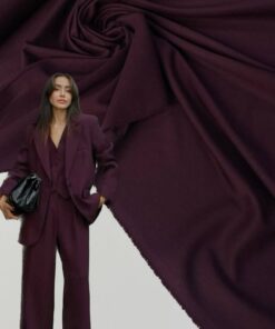Темно-бордовая костюмная поливискоза от Max Mara купить в интернет-магазине в Москве