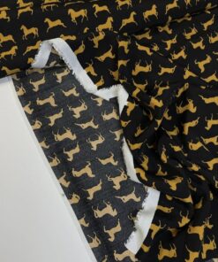 Черная принтованная вискоза