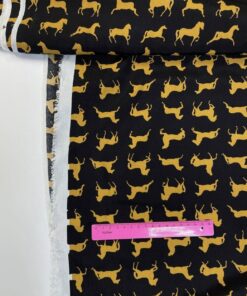 Черная принтованная вискоза