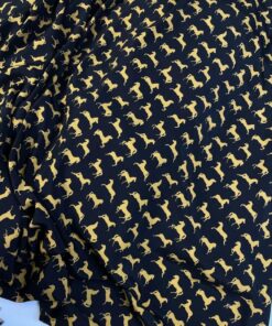 Черная принтованная вискоза