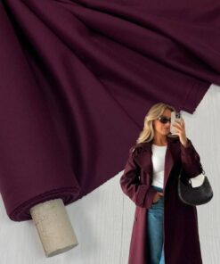 Бордовая пальтовая шерсть с кашемиром популярные ткани 2025 года из пинтерест