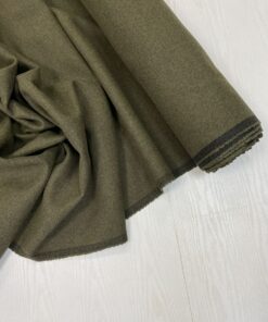 Двухсторонная пальтовая шерсть с кашемиром цвета хаки в розницу и оптом купить недорого