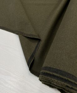 Двухсторонная пальтовая шерсть с кашемиром цвета хаки купить в интернет-магазине в Москве