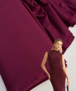 Трикотаж Джерси/ Пунто Милано бордового цвета трендовые ткани купить онлайн с доставкой