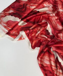 Принтованный красный шёлк со стока Chloe интернет магазин с доставкой по всей РФ