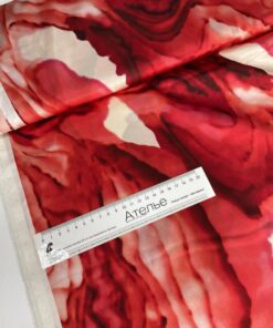 Принтованный красный шёлк со стока Chloe купить в розницу недорого